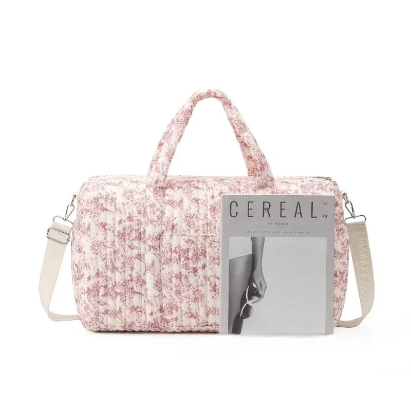 Bolsa bordada floral para mamãe, bolsa de fraldas de grande capacidade, bolsa de viagem para maternidade, armazenamento boston, bolsa de ombro, organizador de itens para bebês