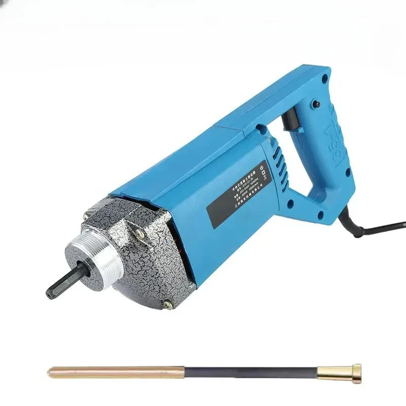 800W Electric Handheld Concrete Vibrator Tool Cement Bubble Remover 1.2m Hose Plastic Housing Construction Tool