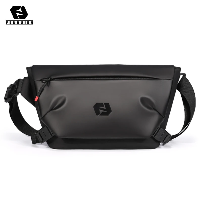 Fenruien New Magnetic Buckle Shoulder Bag For Men Business Crossbody Bags Waterproof Large Capacity Messenger Bag Male