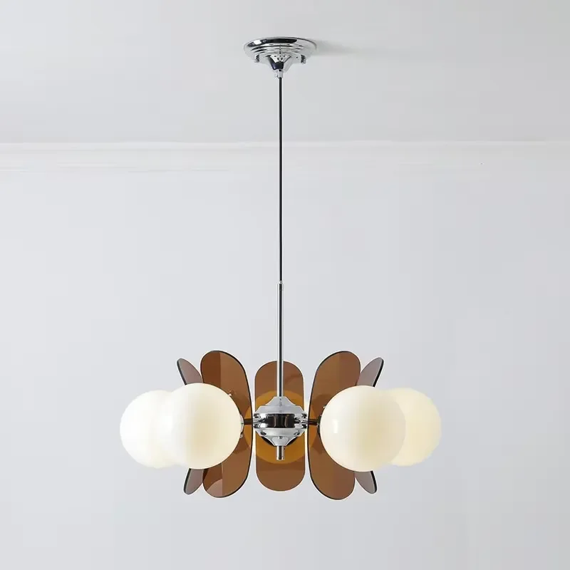 Bauhaus Retro Restaurant Chandelier for Dining Table Medieval Magic Bean Designer Pendant Lampo Wabi-sabi Master Eye Lights