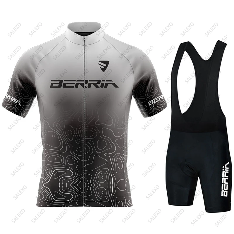 2023 BERRIA Short Sleeve Cycling Jersey Set Man Summer Breathable MTB Bike Cycling Clothing Maillot Ropa Ciclismo Uniform Kit