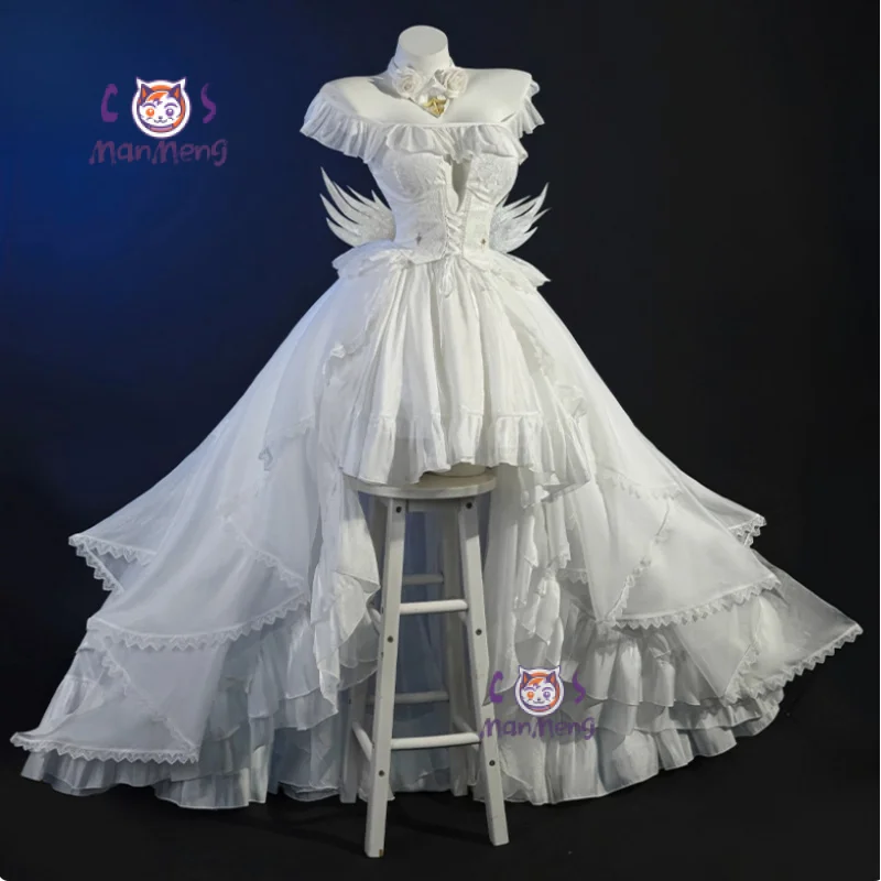 

Azur Lane Anime HMS Janus cosplay costume Dress Socks Headwear Necklace Set Halloween Party Gorgeous Wedding Dress New Uniform