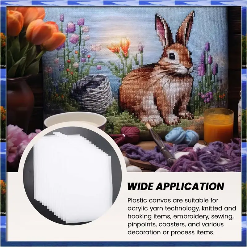 AS59 -15 قطعة 14 قطعة من صفائح القماش الشبكية البلاستيكية، قماش خياطة بلاستيكية مثقوبة، قماش شبكي بلاستيكي، متين