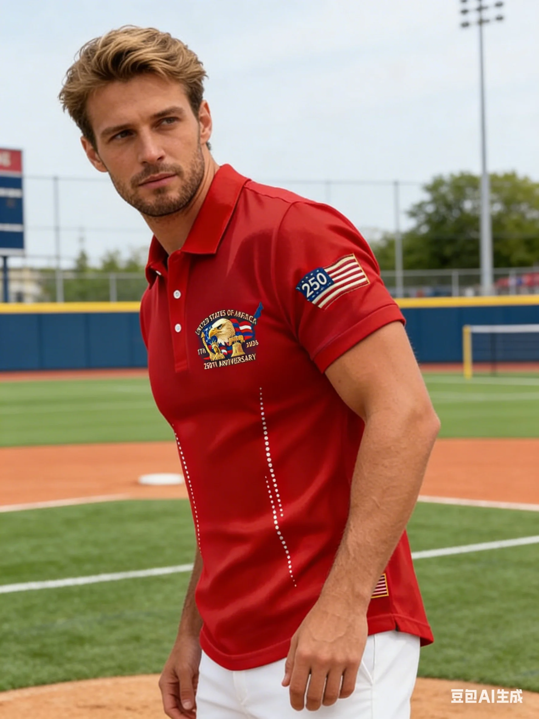 

Men's USA 250th Anniversary Polo Shirt 3D Print Bald Eagle Statue of Liberty Liberty Bell 1776-2026 Patriotic Short Sleeve Top