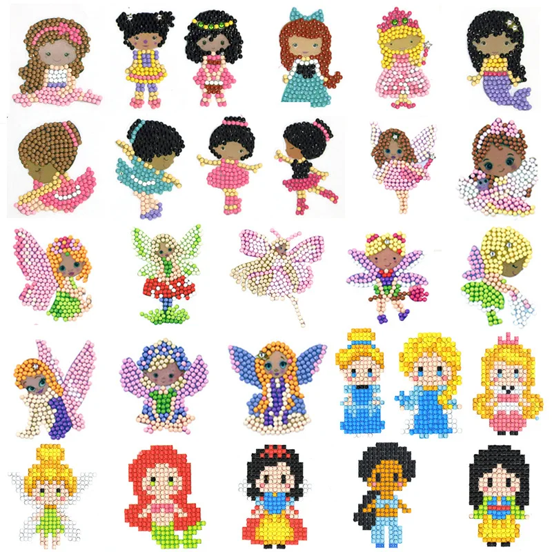 

Frozen Snow White Diamond Painting DIY Sticker Kids Girls Gift Anime Character Creative Kids' Educational New 2026