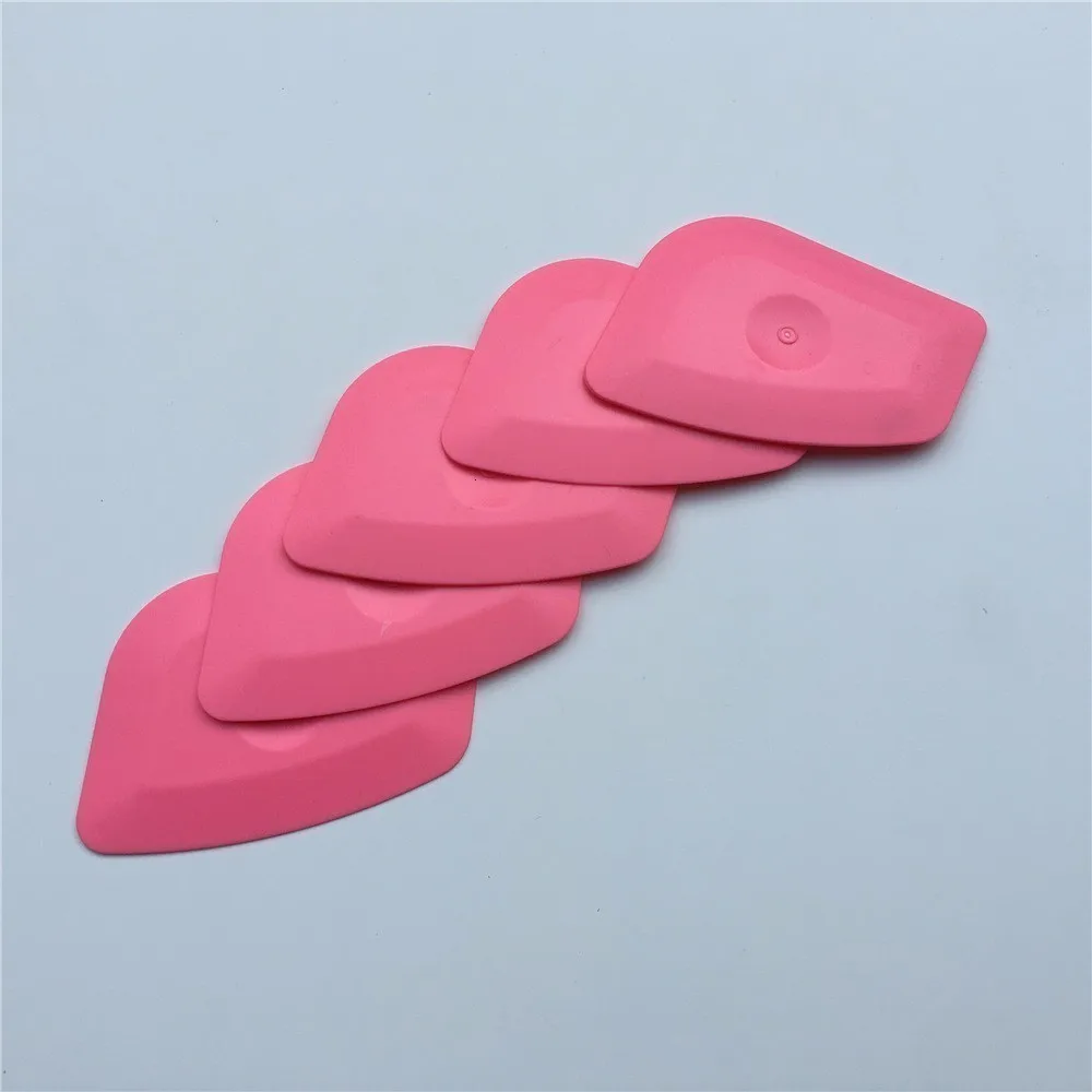 5pcs/Lot Foil Squeegee Vinyl Film Car Wrap Home Office Car Film Sticker Install Cleaning Pink Scraper Window Tints Tool