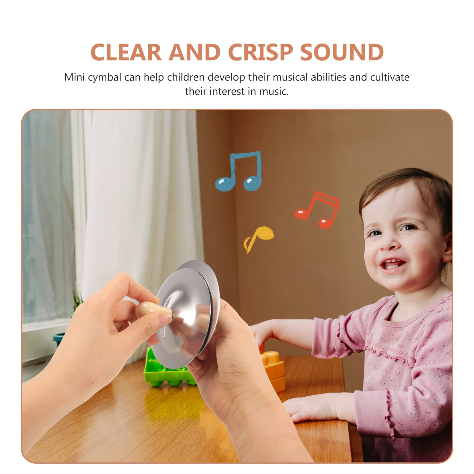 2Pcs Small Finger Cymbals Kids Mini Musical Instruments Early Childhood Music Education Portable Rhythm Tools for Dance Parties - view 5