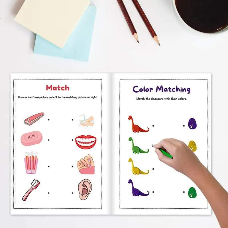 Livres de coloriage pour enfants, livre de traçage de l'alphabet, activités d'apprentissage sensorielles pour l'école à domicile, salle de classe, voyage sur route