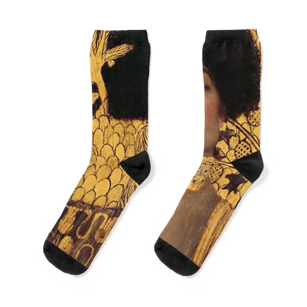 Judith I - part 1 by Gustav Klimt Gold Socks Run Christmas men cotton high quality Men's Men Socks Luxury Brand Women's