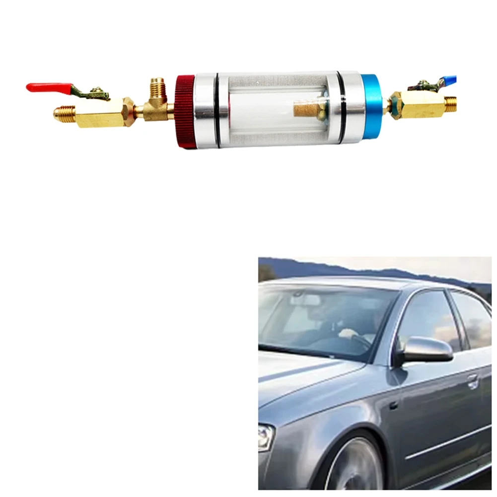 

QB-Auto Air Conditioner Refrigerants Filler Vacuum Type Watertank Replacement Pressure Gauge Auto Repairing Tool Assembly