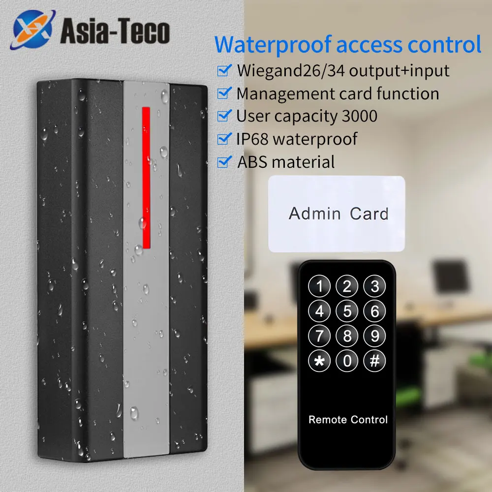 

125khz + 13.56mhz Rfid Reader Wiegand 26 34 Standalone Door Controller with Master Card Programer for Lock Access Control System