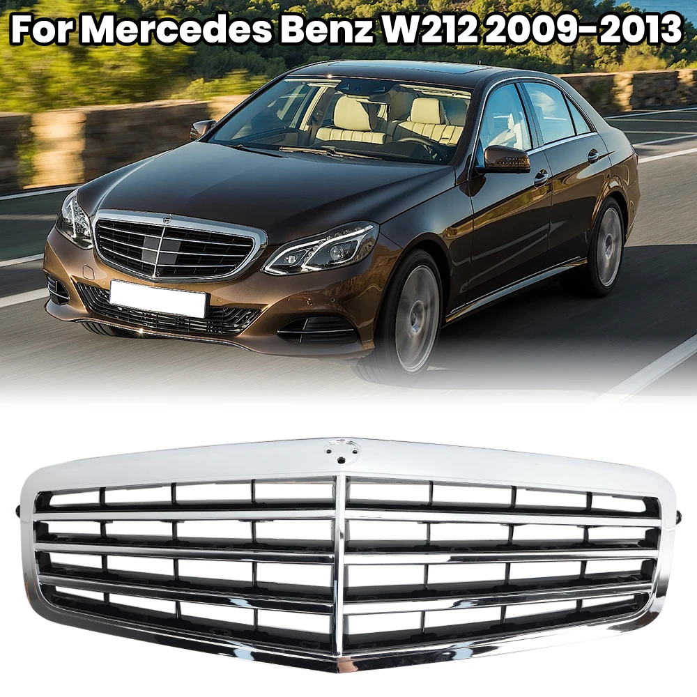 

Спортивная решетка-охладитель, хромированная решетка для Mercedes Benz W212 2009 2010 2011 2012 2013, передний бампер, решетка радиатора, сетка, автомобильные аксессуары