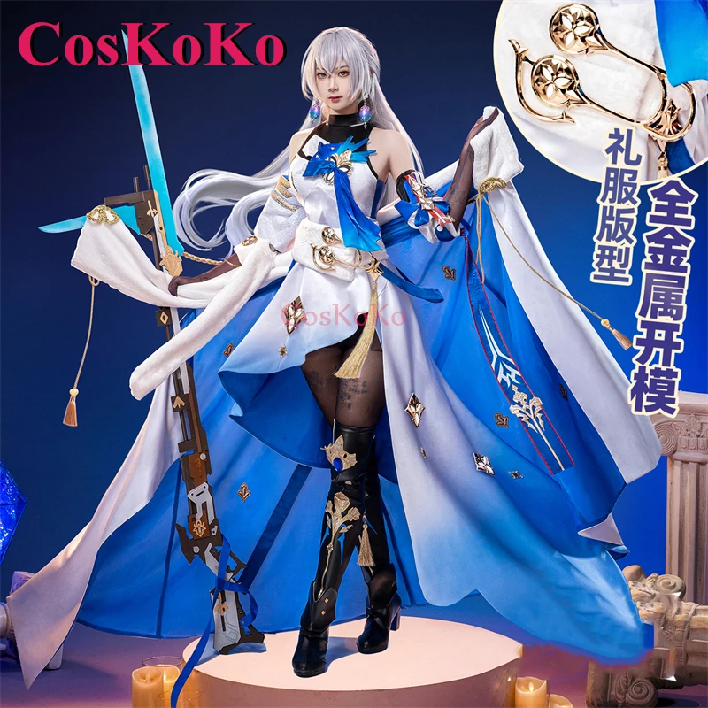 

CosKoKo Bronya Rand Cosplay Game Honkai: Star Rail Costume Gorgeous Sweet Battle Uniform Halloween Party Role Play Clothing S-XL