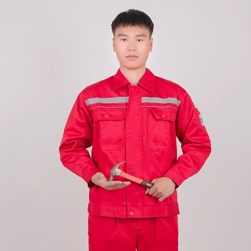 Anti-static Work Clothes Labor Insurance Clothes Electric Welding Clothes Spring and Autumn Long-sleeved Gas Station