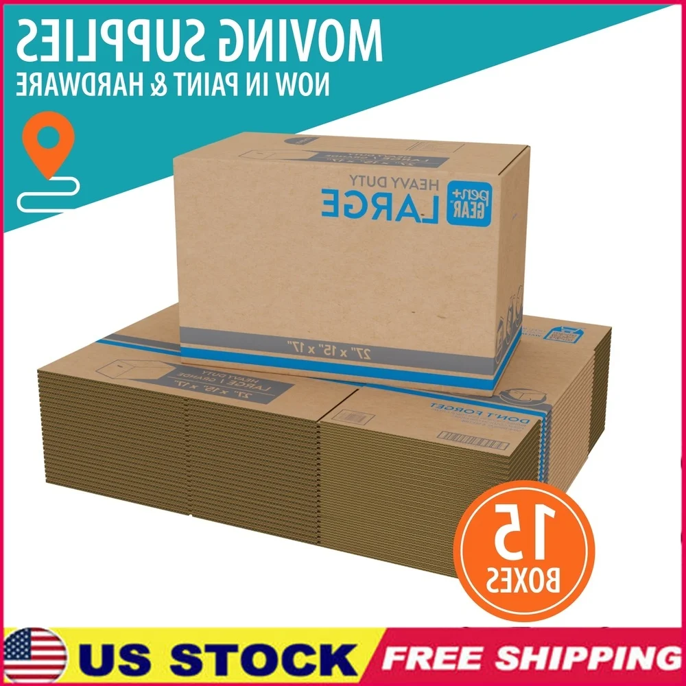 

Large Heavy Duty Recycled Moving Boxes Ideal Storage Transport Extra Strength 27x15x17 Inches Pack of 15 Durable Construction