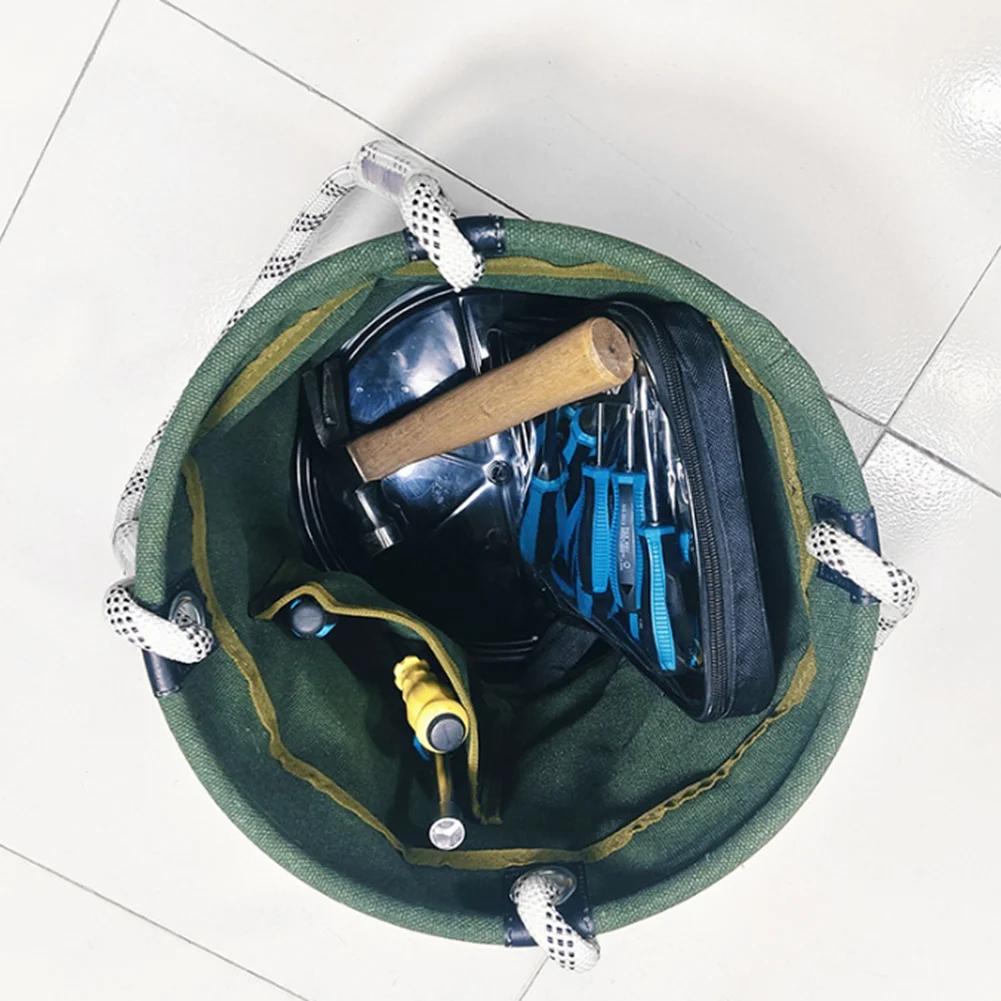 IALJ-Nails Tool Organizer Storage Bucket 40X30cm Plastic Bottom 50KG Load Bearing For Maintenance Work Black