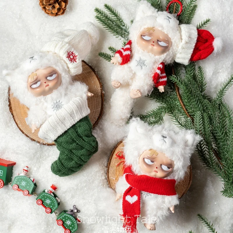 뉴 그럼피피 크리스마스 스노우라이트 테일 시리즈 슬립리스 인형 블라인드 박스 애니메이션 피규어 미스터리 박스 장난감 콜렉션 펜던트 크리스마스 선물