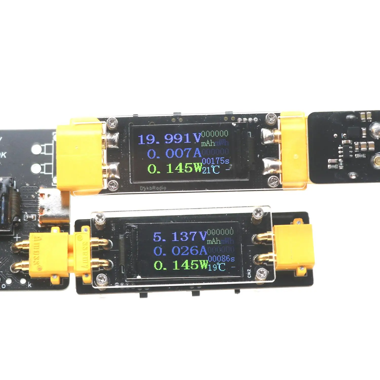 DYKB DC4.5V-36V 27A XT30 XT60 Bidirectional Voltage Current Power Meter Coulomb Counter FOR Drones RC Battery Charger Discharger