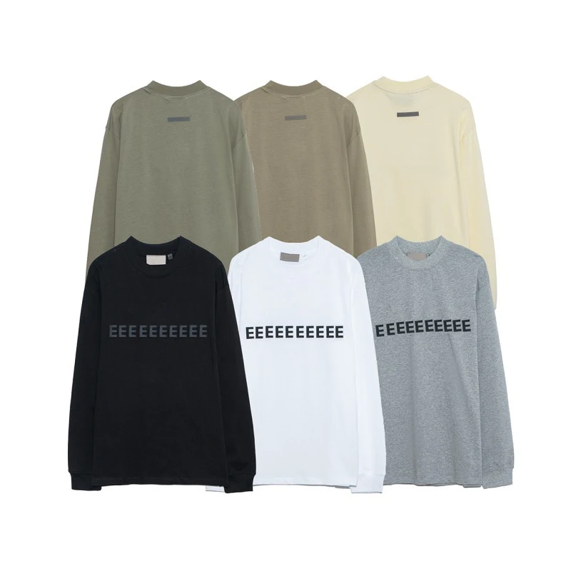 

Autumn Long Sleeve T shirt Men Women Classic Brand Front Letter Logo Print T-shirts Casual Cotton Loose Tshirt Men Streetwear
