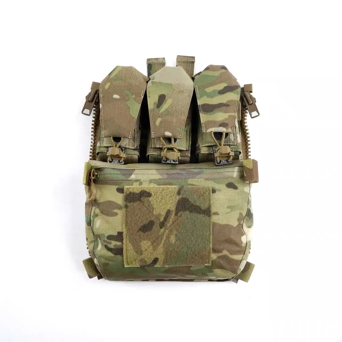 

AFG-P115 FCPC V5 tactical vest back panel with three flashes and one horizontal MOLLE laser cutting