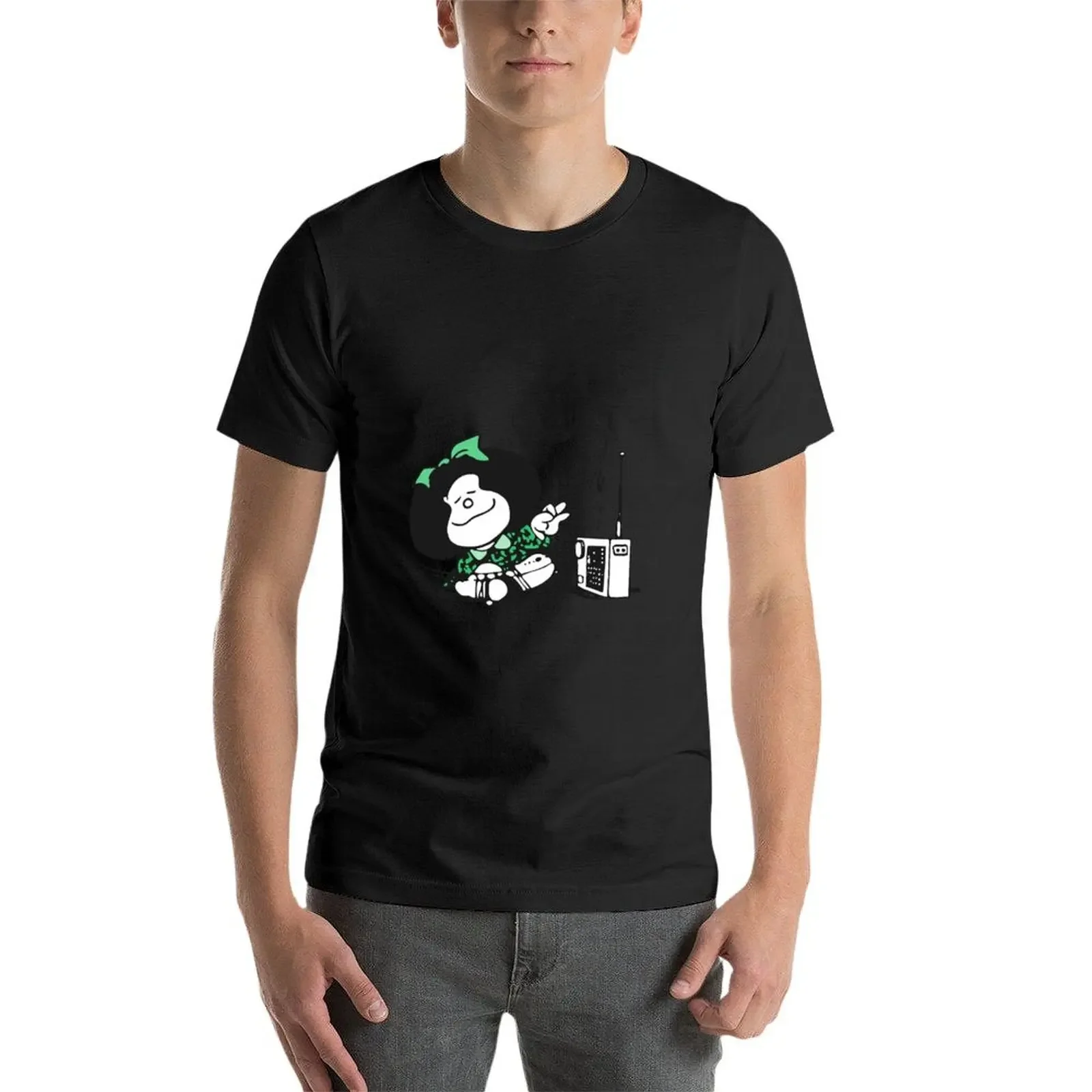 Camiseta de música de Mafalda para hombre, ropa personalizada, tallas grandes, barata, estampada, hip hop