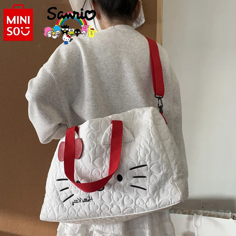 HelloKitty New Women's Storage Bag Fashionable High Quality Women's Handheld Crossbody Bag Cartoon Multi Functional Storage Bag