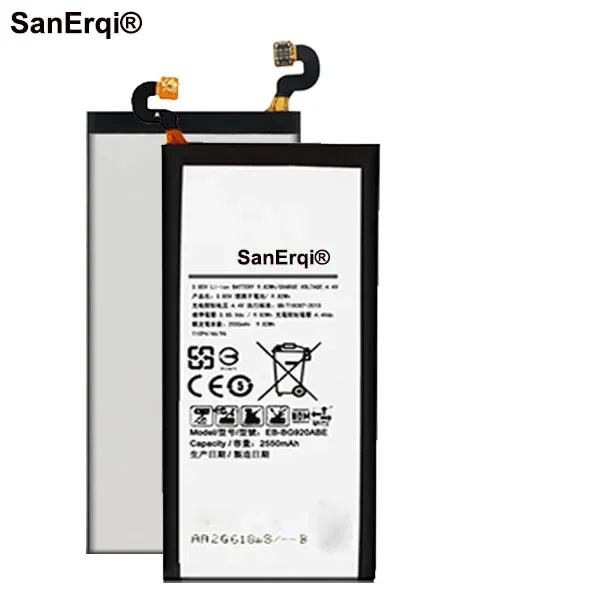 10pcs Battery G920F EB-BG920ABE For Samsung Galaxy S6 SM-G920 G920F G920i G920A G920V G9200 G9208 G9209 2550mAh Batteria Akku