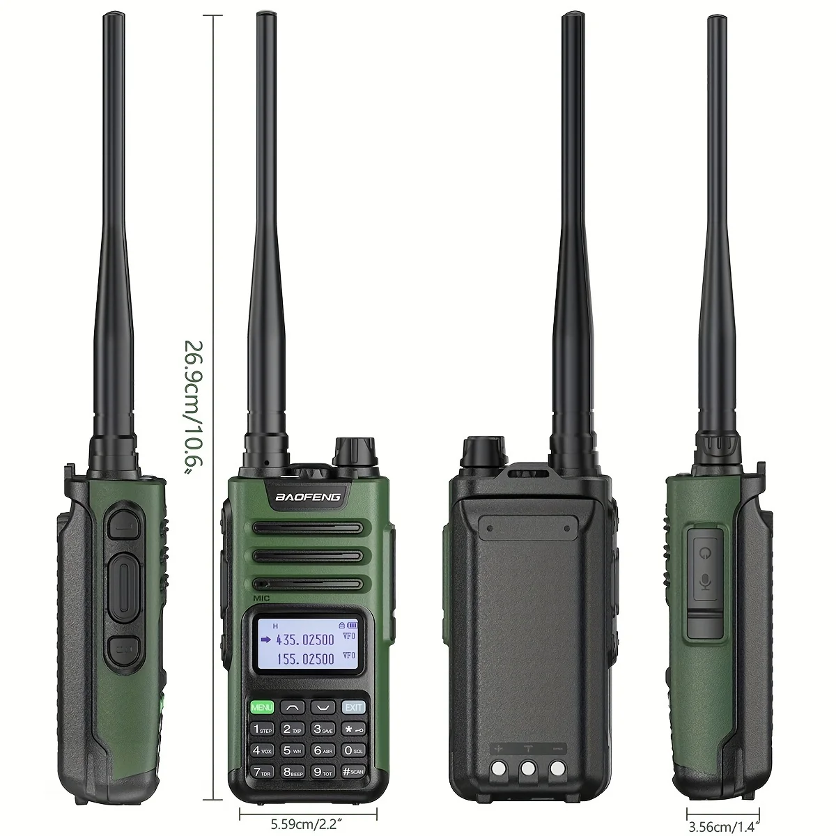 BaoFeng M-13 Pro Walkie Talkie Air Band Wireless Copy Frequency Type-C USB Charger Long Range Transceiver Upgrade Ham Radio