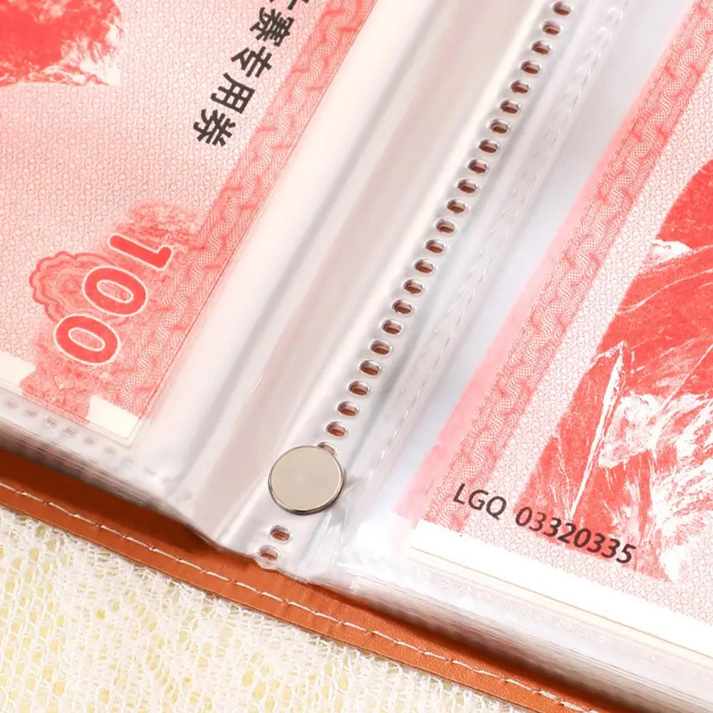 2025 Get Rich Overnight Money Saving Challenge - 100 ซอง, แผ่นออม PU, ความจุขนาดใหญ่, นํากลับมาใช้ใหม่ได้