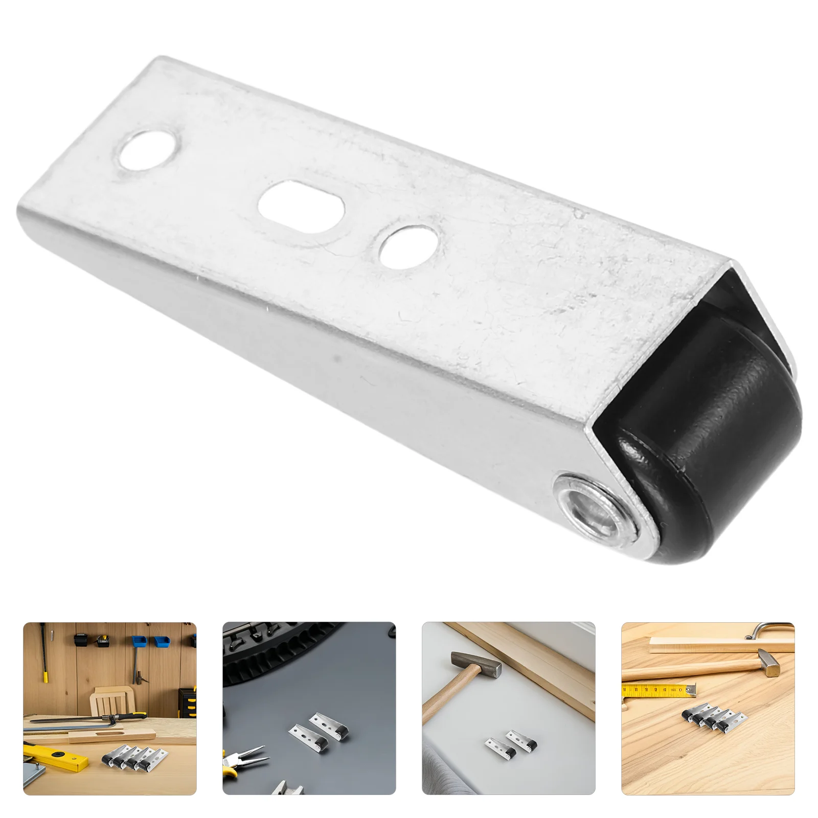 4 Pcs Sliding Door Track Pulley Closet Guide Caster Gate Rolling Hardware Kit Heavy Duty Wheel Cabinet