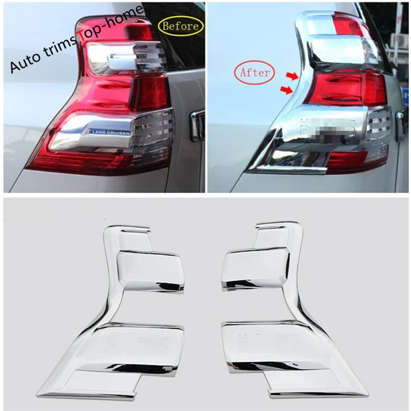 

Yimaautotrim хромированные задние фонари крышка лампы отделка Подходит для Toyota Land Cruiser Prado FJ150 2014 2015 2016 2017 внешний комплект