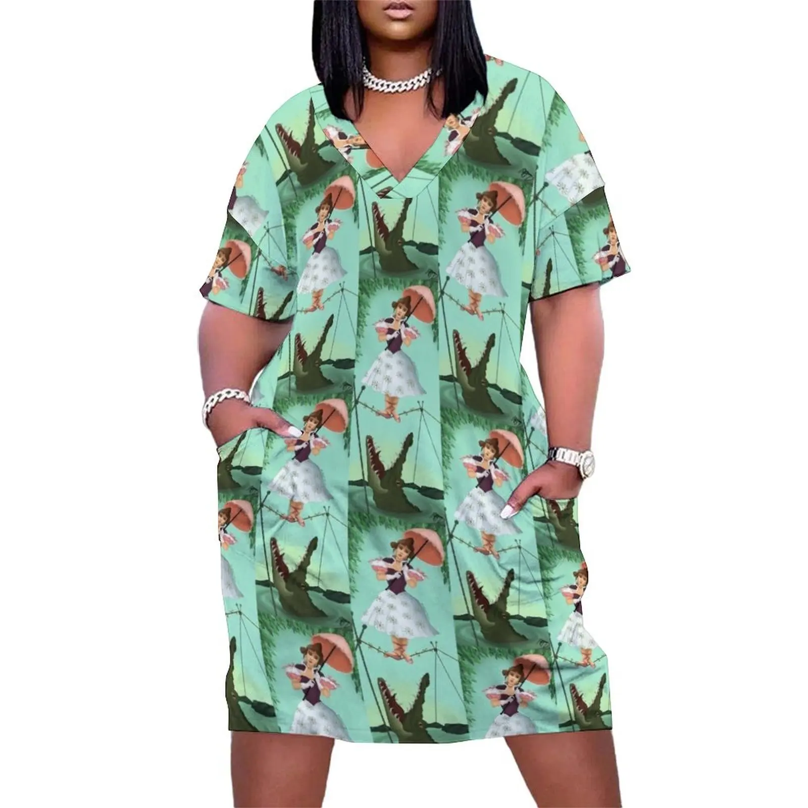 

sally slater Loose Pocket Dress ladies dresses for women 2025 summer clothes