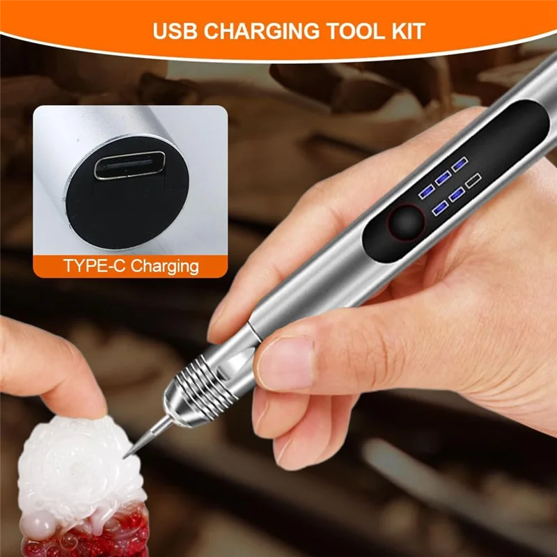 Y17A Engraving Pen, Customizer Engraving Pen, Engraving Pen For All Materials,Cordless Engraving Pen Kit Engraving Tool Set