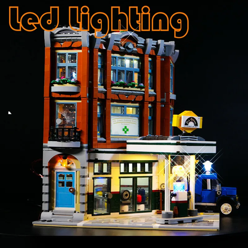 City Lighting Set For 10264 Modular Building Corner Garage Not Include Building Block (Only Led Light Kit)