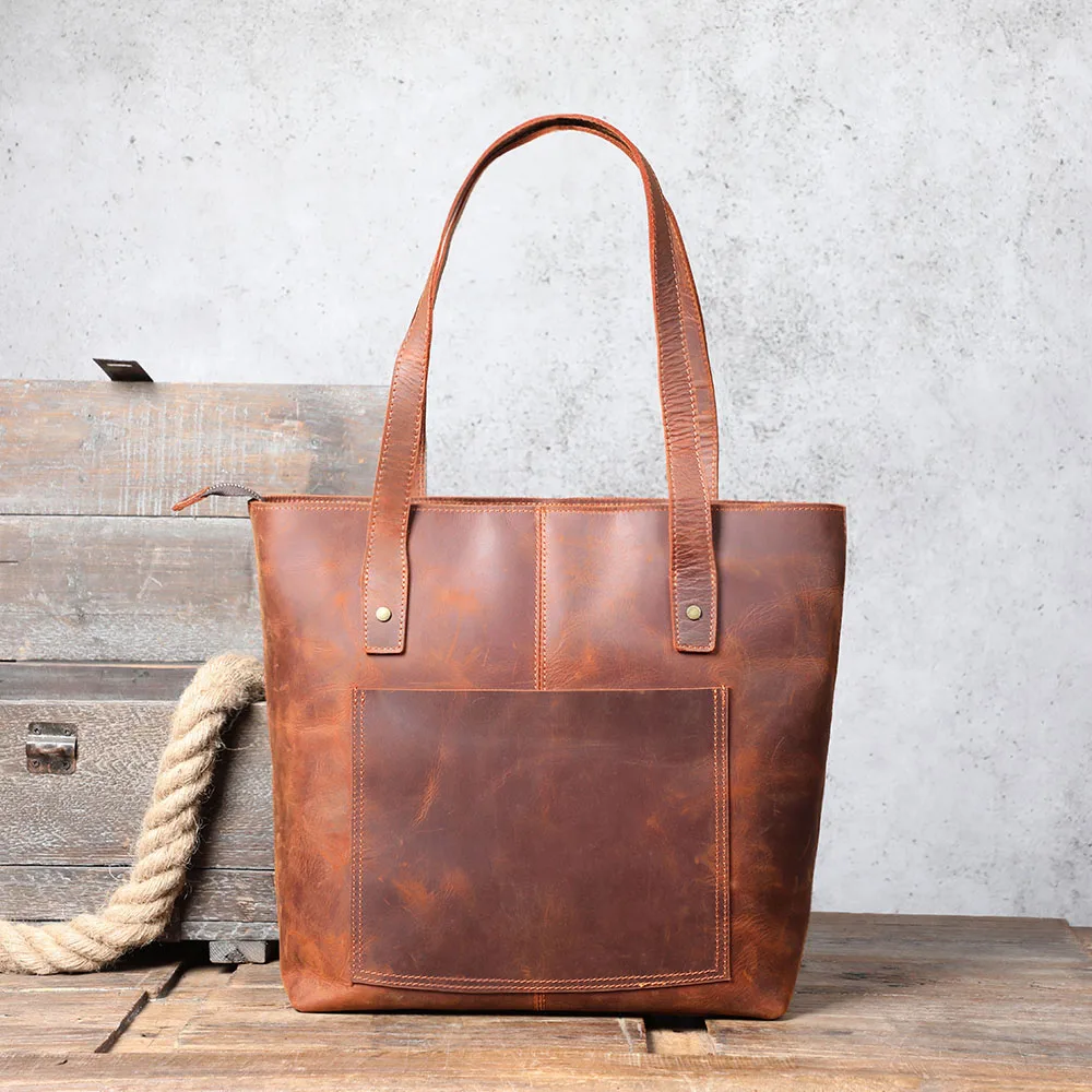 S.WORKER Vintage-Aktentasche aus hochwertigem Leder für Herren, Business-Handtasche, Laptoptasche, Unisex-Einkaufstasche mit großem Fassungsvermögen – Detail 7