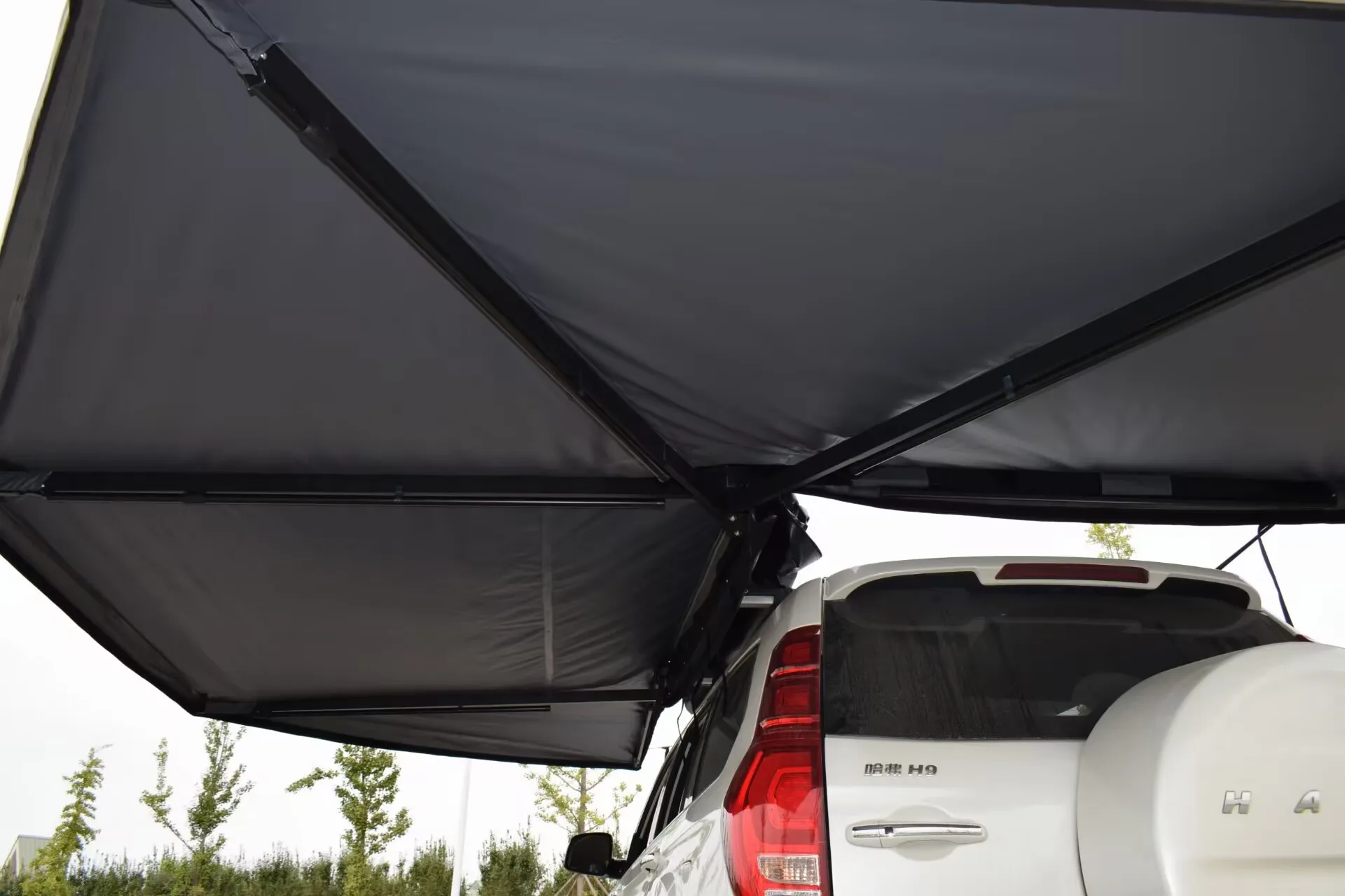 خيمة علوية للسقف شديدة التحمل، مظلة جانبية للسيارة 270 درجة، مظلة جانبية كبيرة للسيارة #2