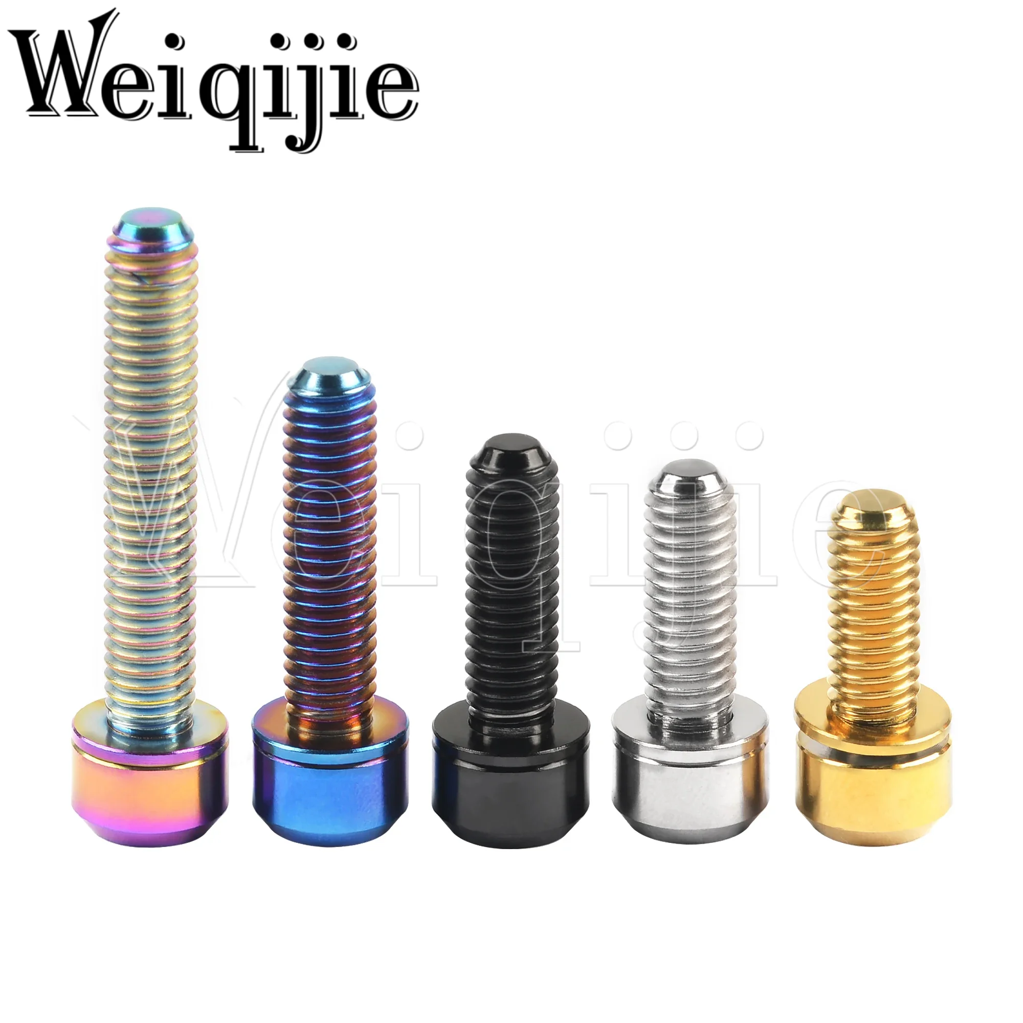 Weiqijie Titanium M5/M6x16/18/20/25/30/35mm Bolts Socket Head Bolts With Washers For Mount Bicycle Screws Multiple Colors