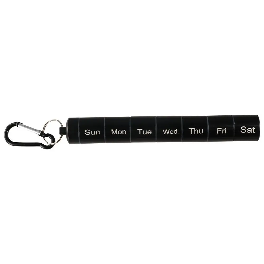 Aluminium Alloy Weekly Pill Box Compact Stackable 7 Day Pill Case Portable Large Compartment Medicine Organizer Travel