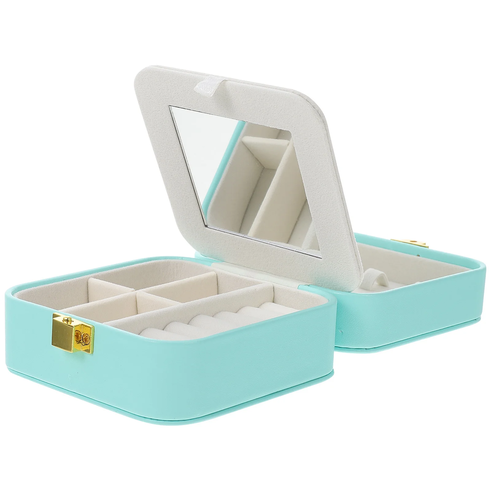 

Коробка для хранения ювелирных изделий, небольшой компактный органайзер для серег, ожерелья, браслета, кольца, портативный женский подарок для путешествий, прочные гладкие края