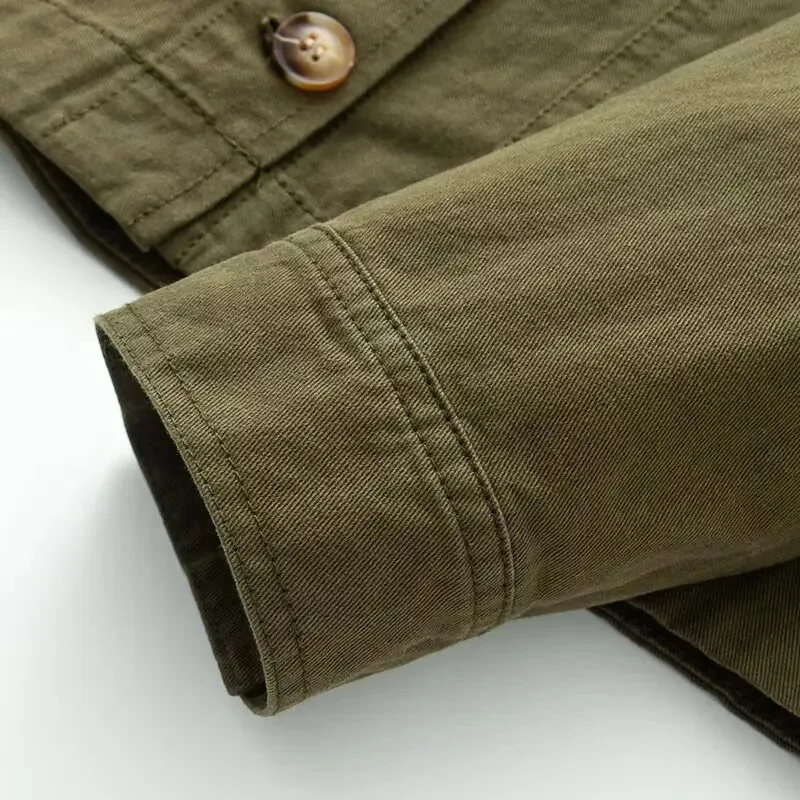 Damska kurtka jesienna w stylu vintage z diagonalu, uniwersalna, zapinana na jeden guzik, z ozdobnymi kieszeniami, codzienna, z długim rękawem.