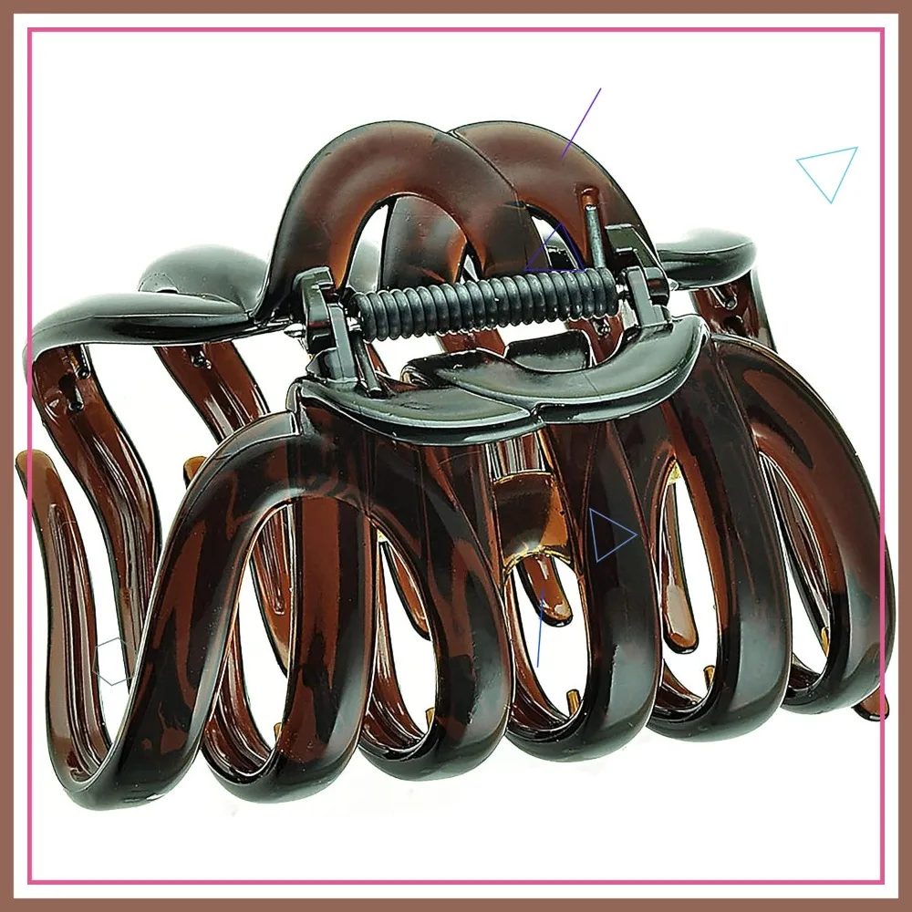 

Large 3.5 Inch Octopus Hair Clip for Thick, Curly Wavy Hair – XL Strong No-Slip Grip, Cellulose Acetate