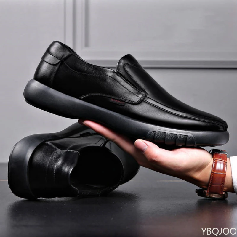 ربيع الخريف جديد الرجال المتسكعون الأعمال عادية عدم الانزلاق أحذية من الجلد لينة سوليد الراحة أبي حذاء موضة تنوعا الشقق أوم