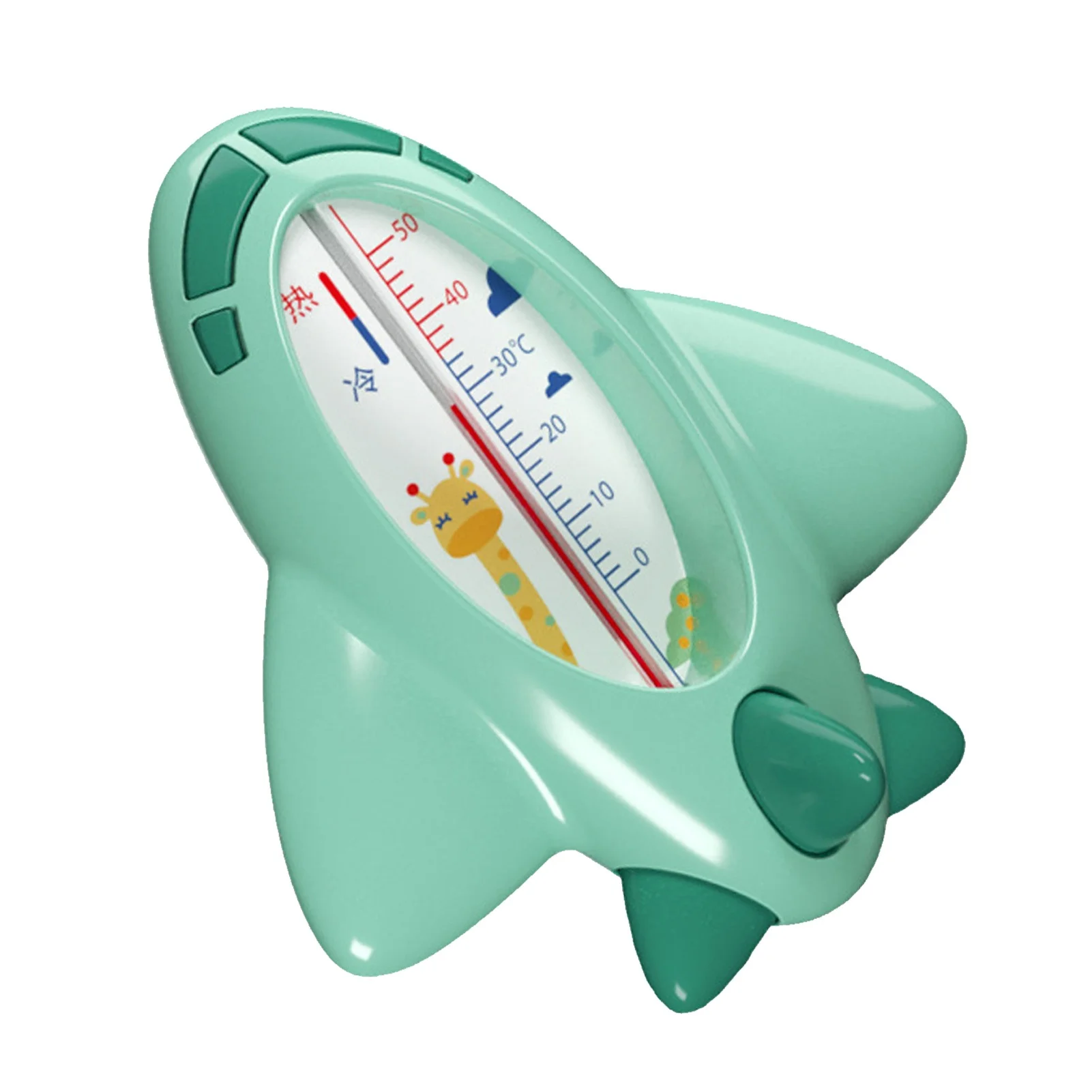 

Baby Bath Thermometer Airplane Shape Lovely Multifunctional Infant Water Temperature Thermometer Green