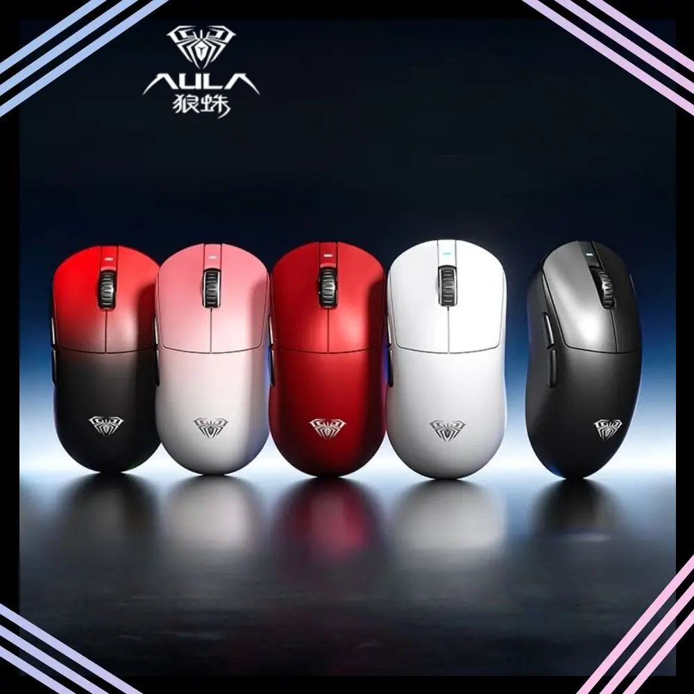 

Новая игровая мышь AULA V9 MAX+, двойная беспроводная трехрежимная эргономичная дизайнерская мышь 8K, легкие мыши PAW3395/PAW3950
