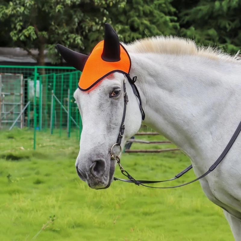 Couvre-oreille d'équitation en maille respirante, bouclier d'oreille cheval, équipement équestre, masque anti-mouche, Bonnet,