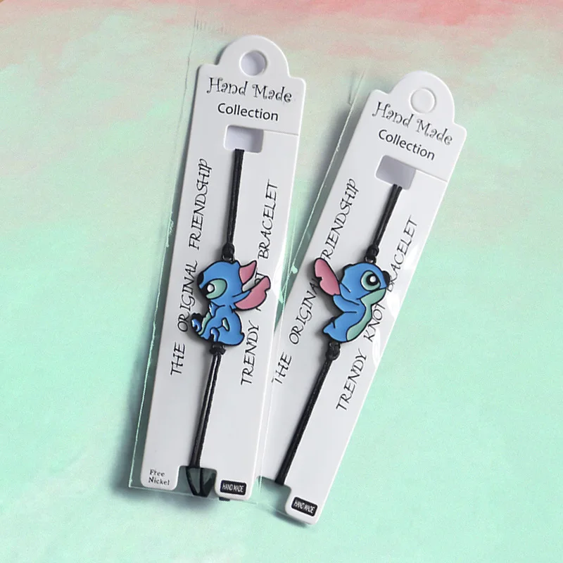 

New Disney Stitch Cute Bracelet Anime Figure Stitch String Student Alloy Decorative Couple Bracelet Wholesale Halloween Gifts