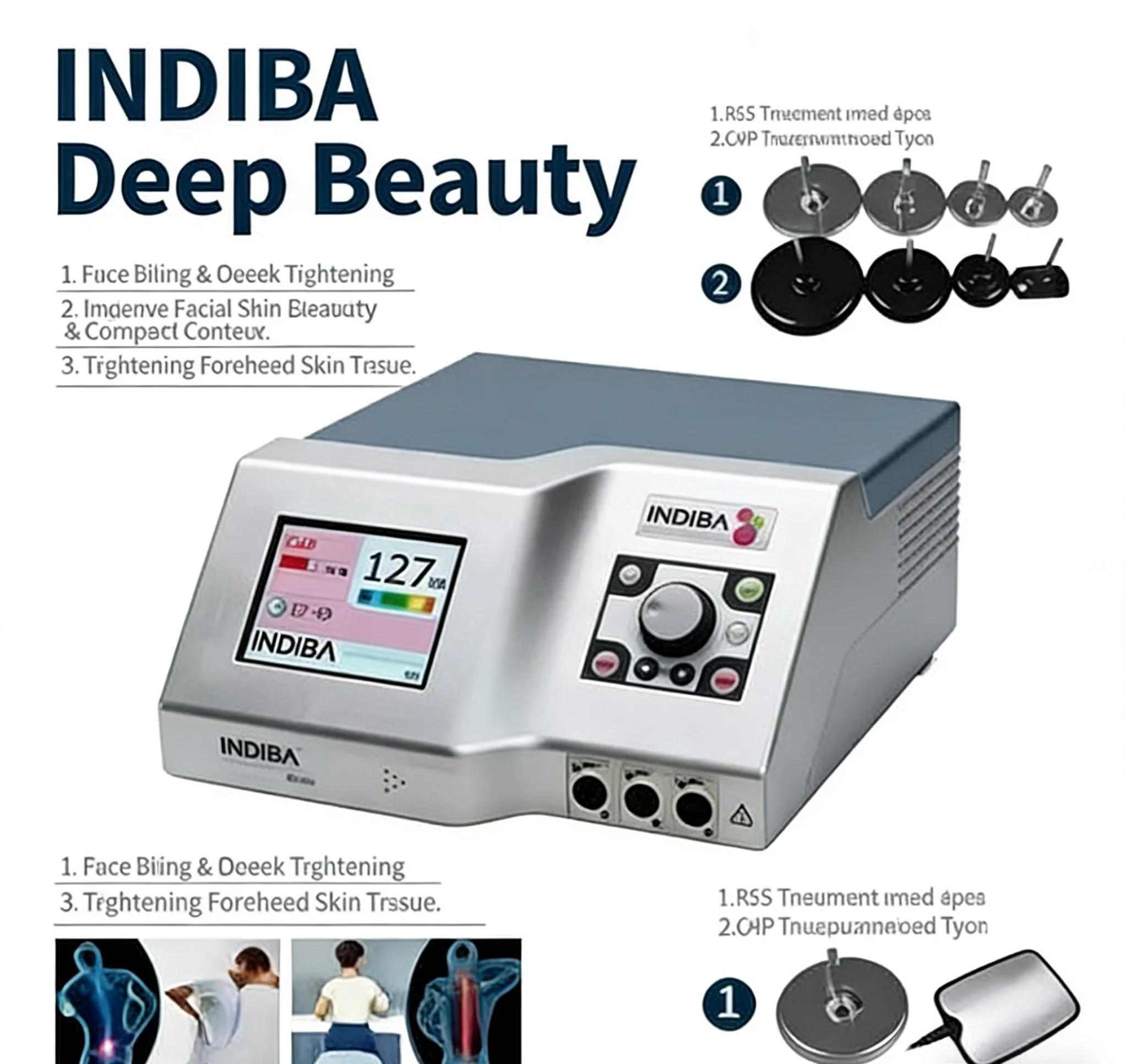 Profesjonalna terapia Indiba ER45 Activ 902 Aktywna częstotliwość radiowa 448 kHz Maszyna wyszczuplająca do głębokiego urody