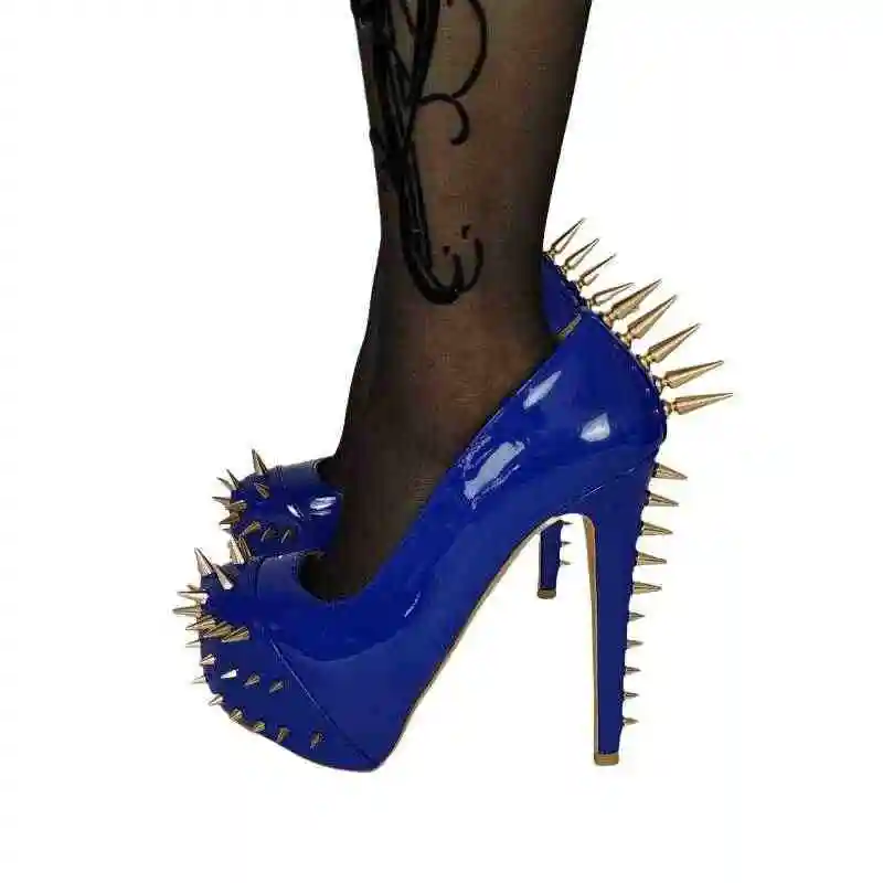 

European and American platform rivets thin high heels for Women 2025 New Style shoes women Zapatos mujer