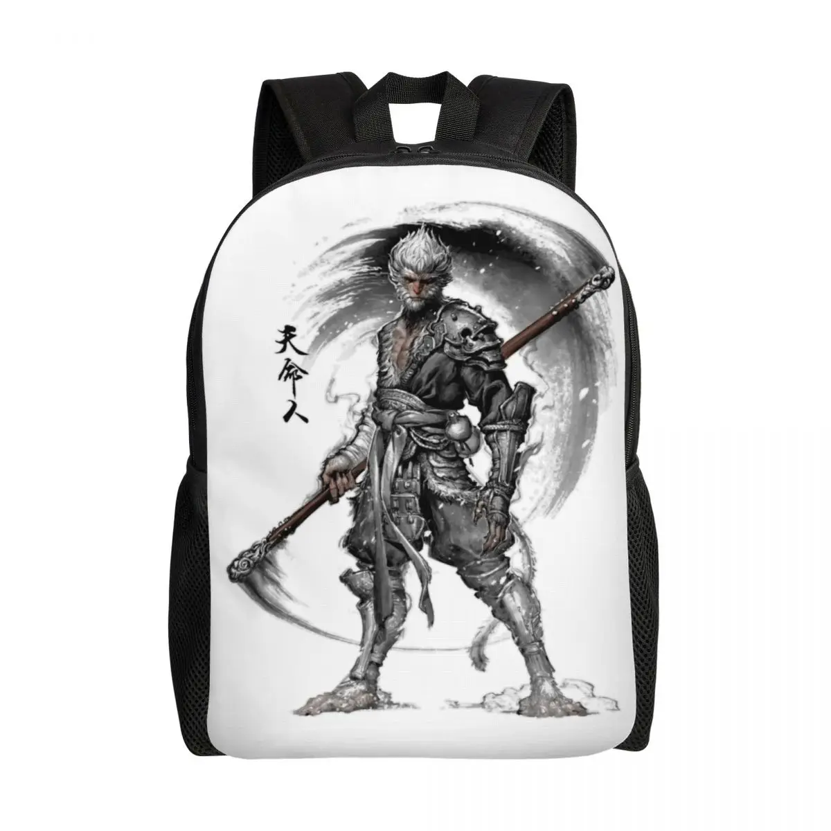 Custom Monkey King Wukong Myth Folklore Backpacks for Women Men Waterproof College School Video Game Lover Bag Print Bookbags