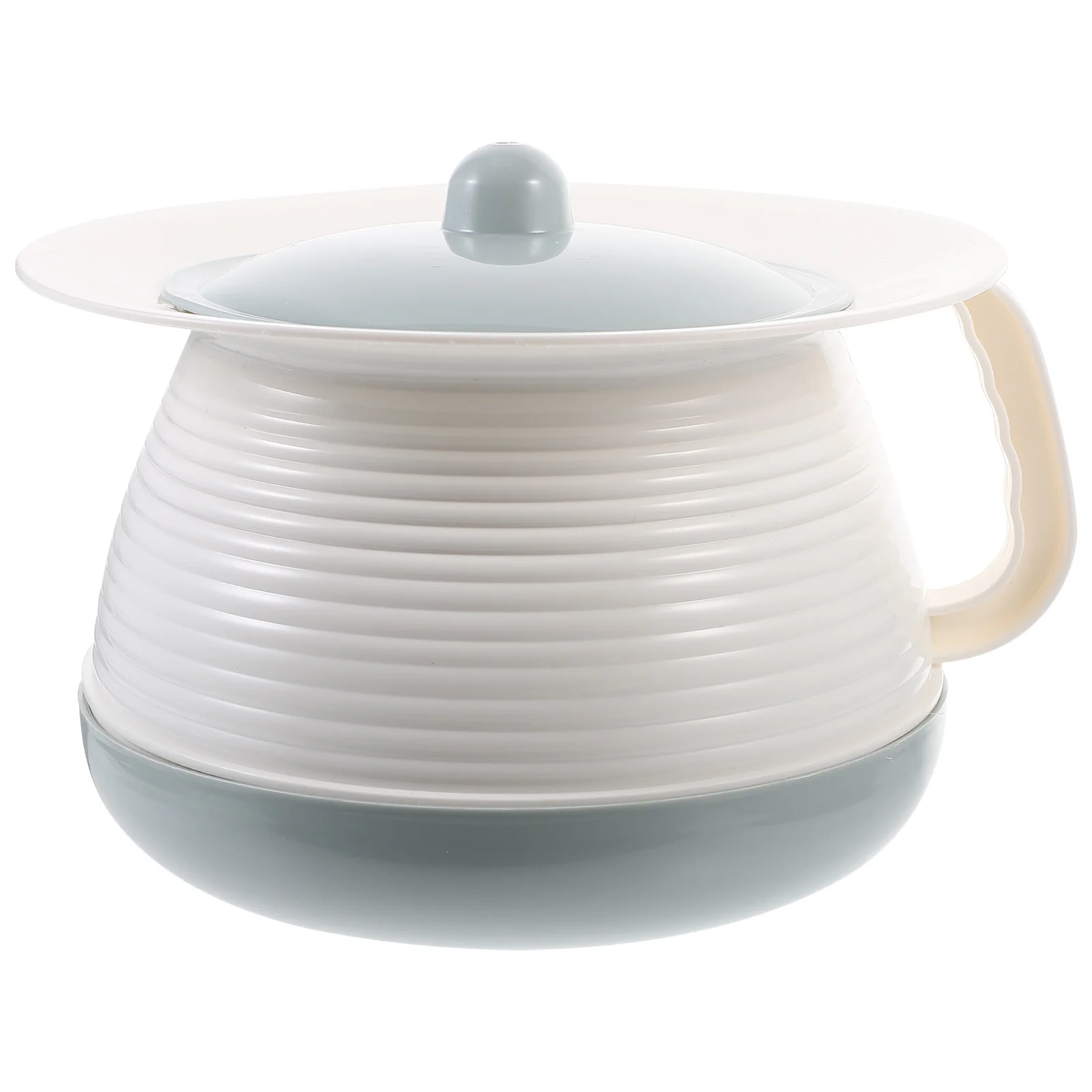 

1Pcs Plastic Bedpan with Handle Covered Spittoon Night Urinal Pot Portable Adult Urine Storage Pot Household Use